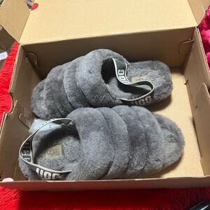 Fluffy Ugg Slides